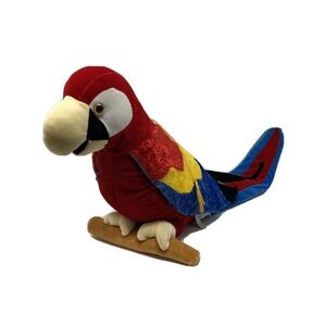Vtg NANCO Macaw Parrot‎ Plush Bird Stuffed Animal Toy Wildlife 11" Collectible